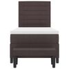 vidaXL Легло с пружинирана основа Тъмен кафяв 90 x 190 cm текстил