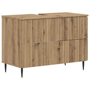 vidaXL Шкаф за мивка в баня ZWOLLE Дъб артизан 82 x 41 x 58,5 см