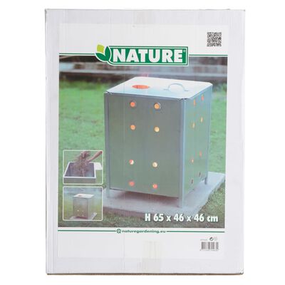 Nature Градински инсинератор поцинкована стомана 46x46x65 см квадратен