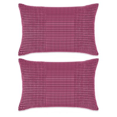 vidaXL Комплект възглавници, 2 бр, велур, 40x60 см, розов