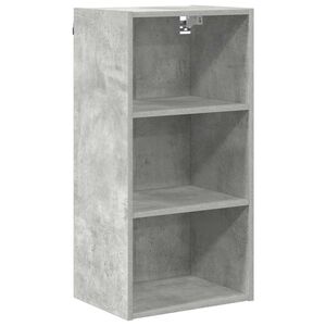 vidaXL Висящ шкаф Циментено сиво 40 x 29,5 x 80 см Инженерно дърво