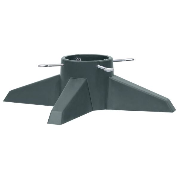 vidaXL Стойка за коледна елха, зелена, 55,5x55,5x15 см