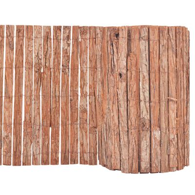 vidaXL Ограда от дървесна кора, 1000x50 см