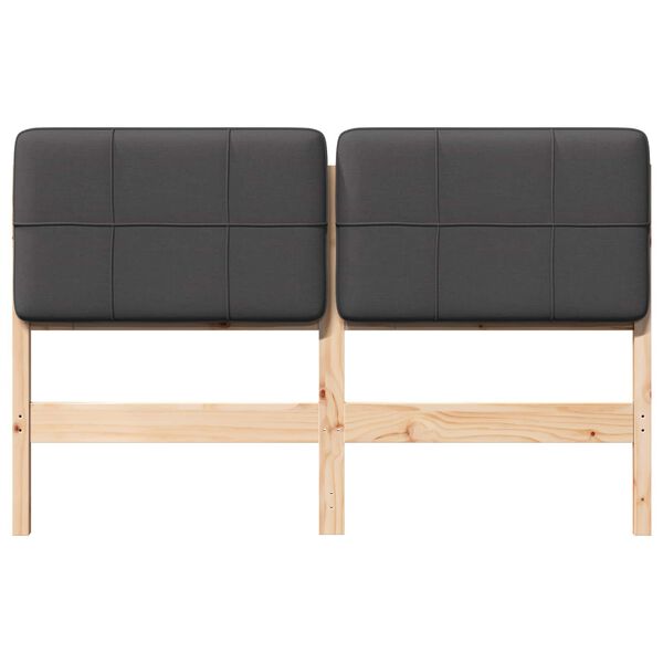 vidaXL Тапицирана табла с таблото Кафяво и тъмно сиво 140 cm