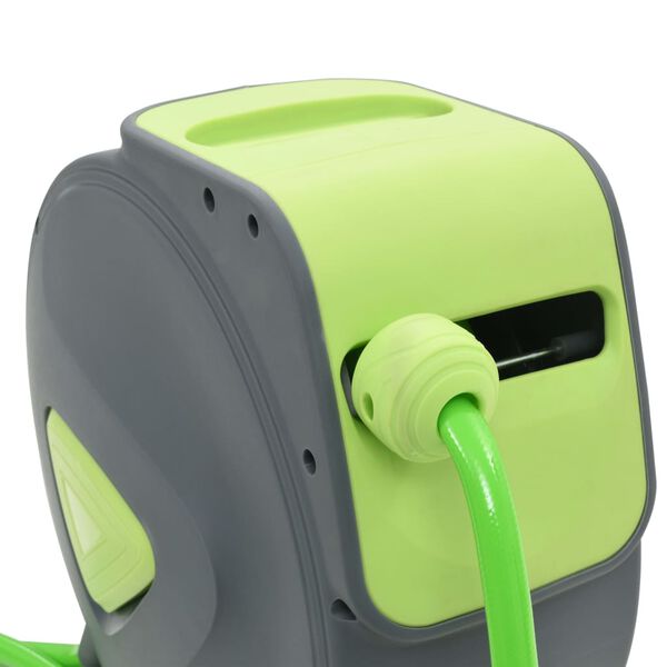 vidaXL Стенна кутия за маркуч, автоматично прибиране, 20+2 м