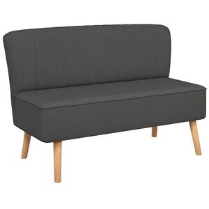 vidaXL Диван, плат, 117x55,5x77 см, тъмносив