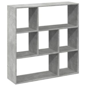 vidaXL Разделител за стая / библиотека, бетонно сив, 102x29x103,5 см