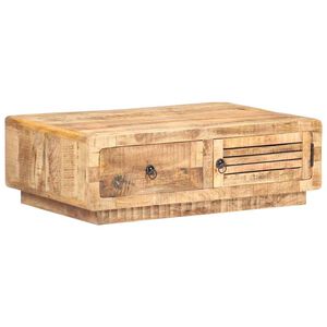 vidaXL Маса за кафе, 90x60x29 см, грубо мангово дърво