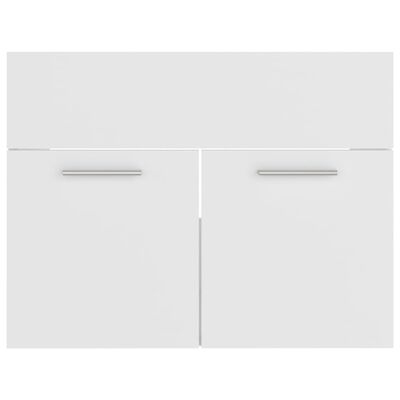 vidaXL Долен шкаф за мивка, бял, 60x38,5x46 см, ПДЧ