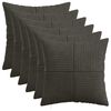 vidaXL Калъфка за възглавница 6 pcs ALMELO Антрацит 30 x 30 cm
