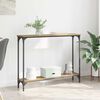 vidaXL Конзолна маса с рафт Дъб 100 x 22,5 x 75 см Инженерно дърво