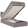 vidaXL Османска легло с матрак и LED, таупе, 80x200 см, плат