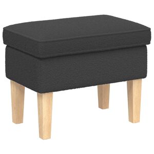 vidaXL Пуф за крака Тъмносиво 55 x 35 x 41 см Букле