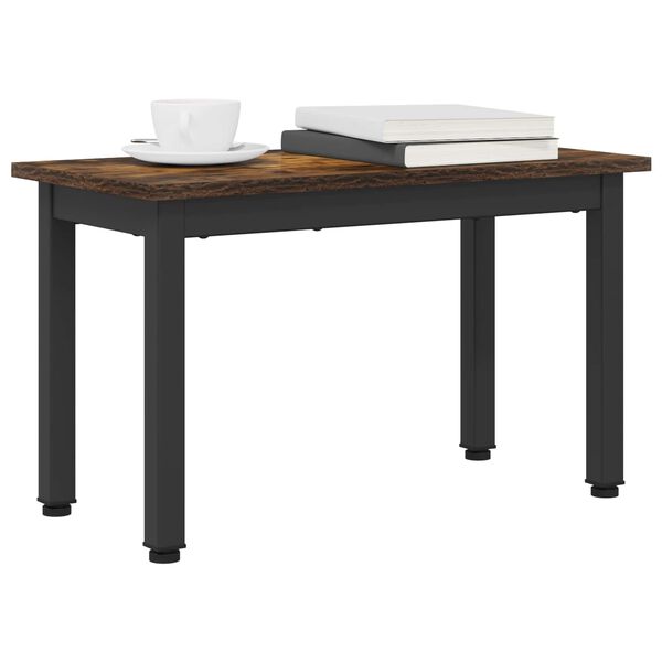 vidaXL Масичка за кафе Димящ дъб 60 x 30 x 36 cm Инженерно дърво