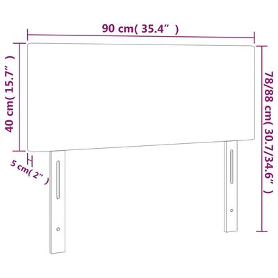 vidaXL Горна табла за легло, тъмнокафява, 90x5x78/88 см, плат