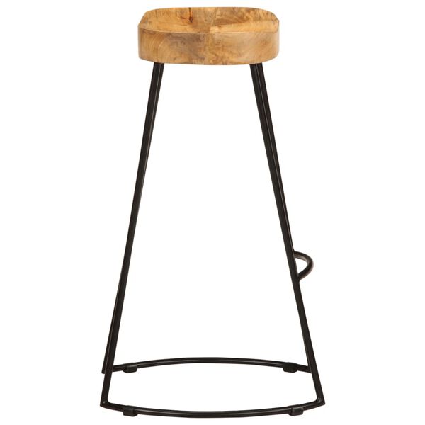 vidaXL Бар табуретки, 2 бр, мангово дърво масив