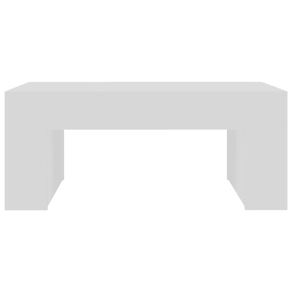 vidaXL Маса за кафе, бяла, 100x60x42 см, инженерно дърво