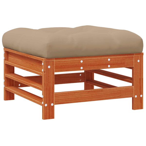 vidaXL Градинска поставка за крака Масивна боровина Восъчен Кафяв