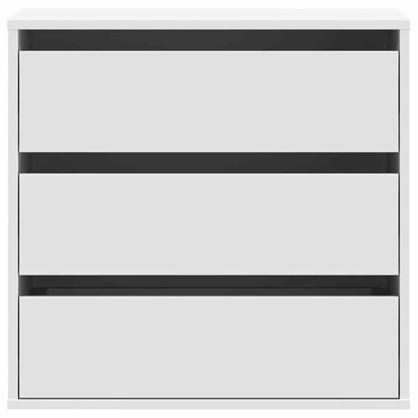 vidaXL Ъглов скрин с чекмеджета, бял, 60x41x58 см, инженерно дърво