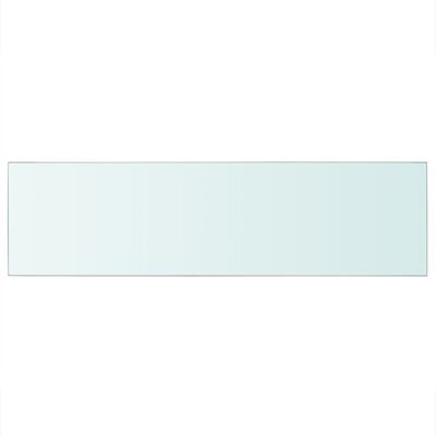 vidaXL Плоча за рафт, прозрачно стъкло, 90 x 25 см