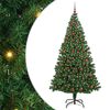 vidaXL С изкуствено коледно дърво с 300 LED светодиода Зелен 210 cm