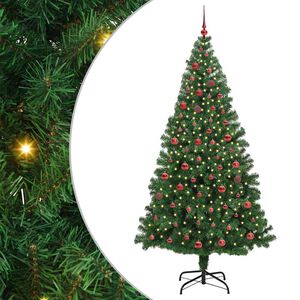 vidaXL С изкуствено коледно дърво с 300 LED светодиода Зелен 210 cm