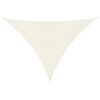 vidaXL Слънцезащитно платно, Оксфорд плат, триъгълно, 3x4x5 м, кремаво