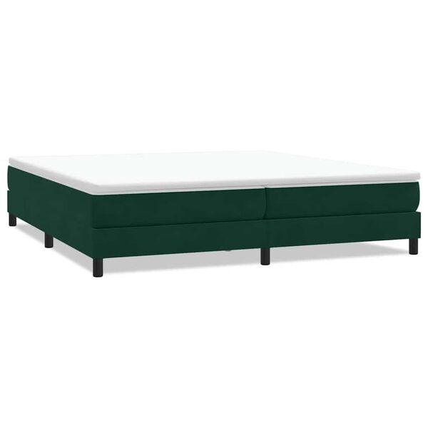 vidaXL Box Spring Легло без матрак Тъмнозелено 200x210 cm Кадифе