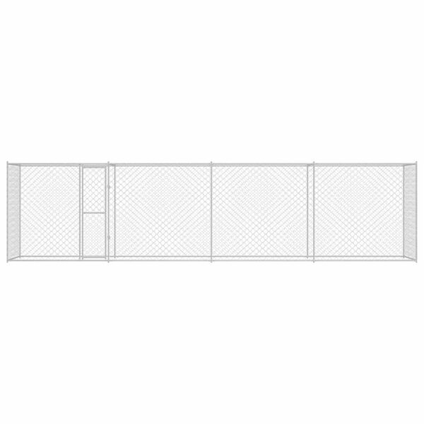 vidaXL Клетка за куче Сребрист 800 x 200 x 200 см