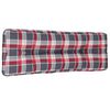 vidaXL Палетна възглавница, червено каре, 120x40x12 см, текстил