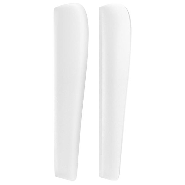 vidaXL Горна табла с уши, бяла, 93x23x118/128 см, изкуствена кожа