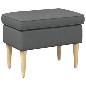 vidaXL Пуф за крака Тъмносиво 55 x 35 x 41 см