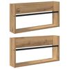vidaXL Етажерка за списания с рафт 2 бр. Дъб 60 x 12 x 30 см