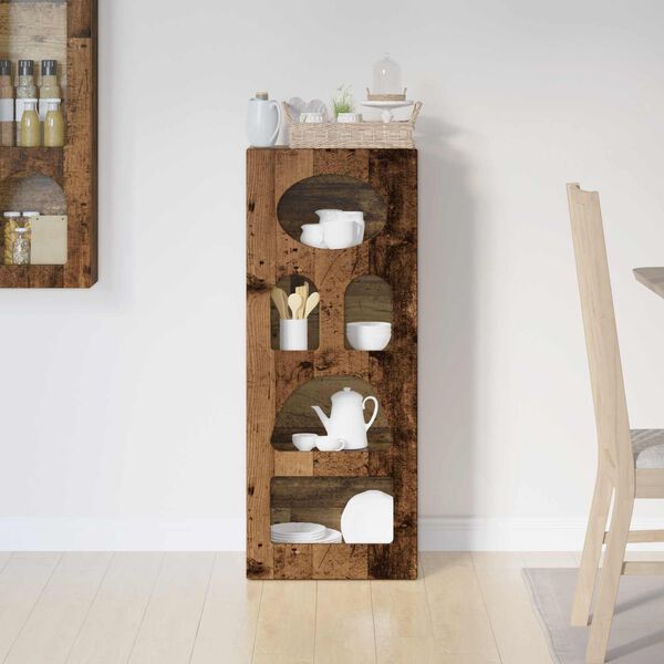 vidaXL Служебен шкаф Старо дърво 40 x 35 x 100,5 см Инженерно дърво