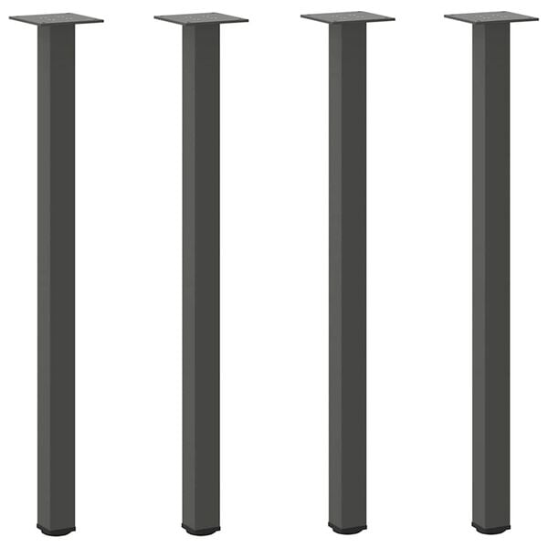 vidaXL Крака за конзолна маса, 4 бр., антрацит, 72-74 см, стомана