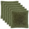 vidaXL Калъфка за възглавница 6 pcs HEERLEN Зелено 60 x 60 cm ПВ флийс