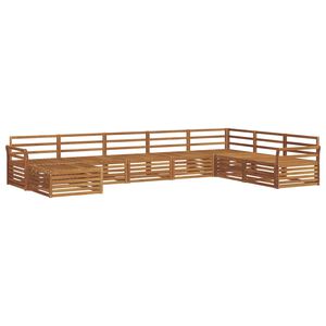 vidaXL Комплект дивани за открито 8 pcs Естествен