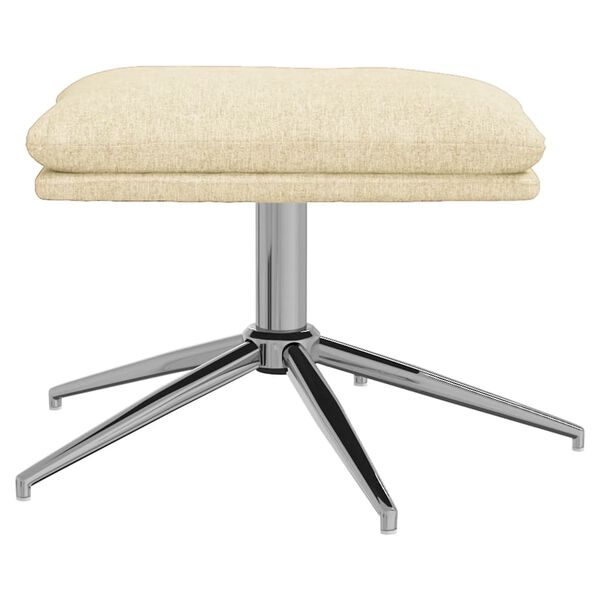 vidaXL Табуретка, кремава, 60x60x35 см, плат