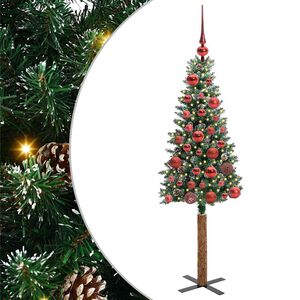 vidaXL Тясно коледно дърво Зелен 150 cm ПВЦ и масивно борово дърво