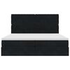 vidaXL Османска легло с матраци и LED, черно, 200x200 см, кадифе
