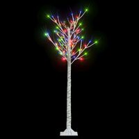 vidaXL Коледно дърво 140 LED 1,5 м цветно върба закрито/открито