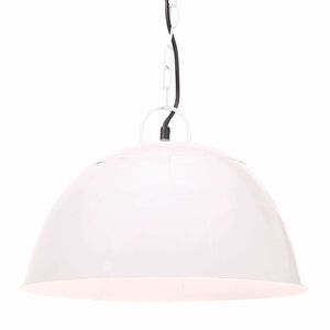 vidaXL Индустриален винтидж пендел 25 W бял кръгъл 41 см E27