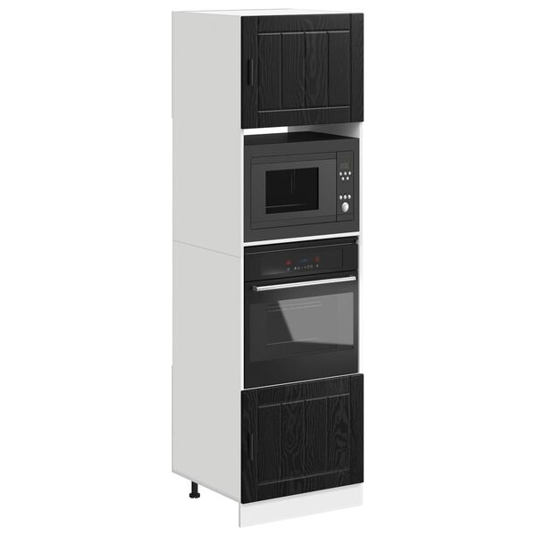 vidaXL Кухненски шкаф Черния дъб 60 x 57 x 207 см Инженерно дърво