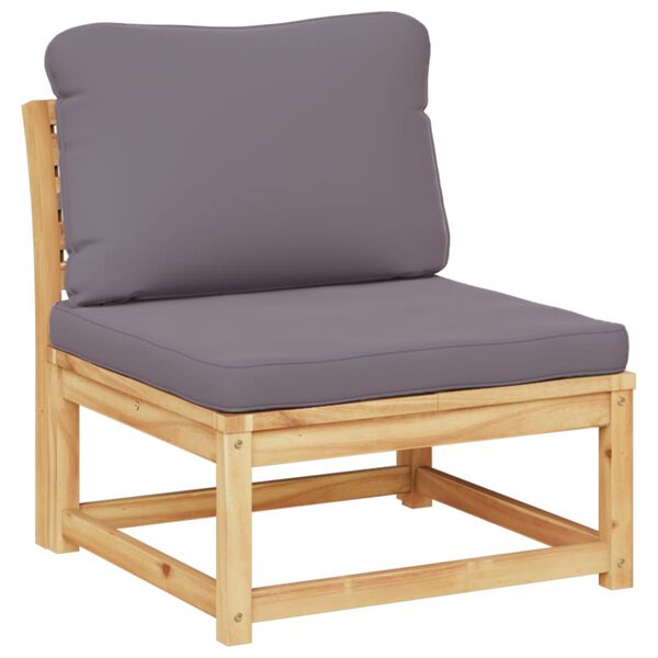 vidaXL Градинско кресло с възглавница, масивно дърво акация