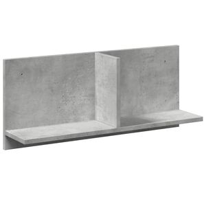 vidaXL Стенен шкаф, 70x16,5x30 см, бетонно сив, инженерно дърво