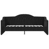 vidaXL Дневно легло с матрак, USB, черно, текстил, 90х200 см