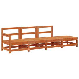 vidaXL Секционен диван Восъчен Кафяв 252 x 62 x 70,5 см