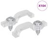 vidaXL LED стрип клипове 23,8 мм 2 бр. Прозрачен Пластмаса и желязо
