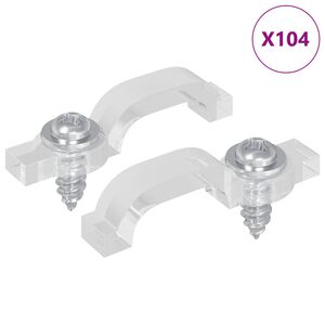 vidaXL LED стрип клипове 23,8 мм 2 бр. Прозрачен Пластмаса и желязо