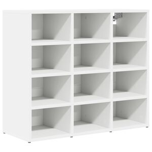 vidaXL Шкаф за обувки 77,5 x 30 x 67 см Инженерна дървесина Бяло